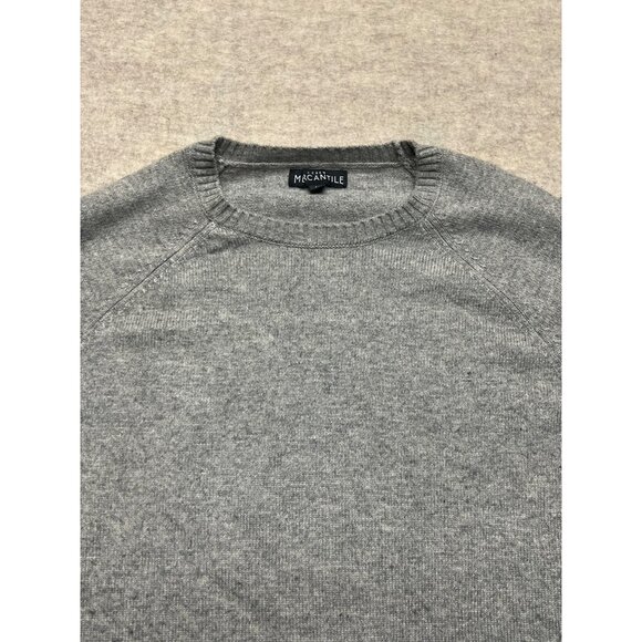 J.Crew Mercantile Crew Crewneck Lambs Wool Blend Grey Sweater Size Large - Picture 2 of 10